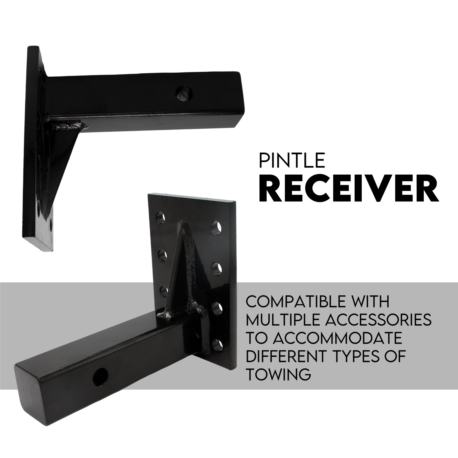 PINTLE HOOK COMBO 8 TONNE & PINTLE RECEIVER ARM HITCH TOW BAR TRAILER